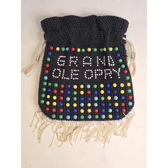 Vintage 1960's Beaded Souvenir Beaded Clutch Grand Ole Opry - Picture 2 of 16